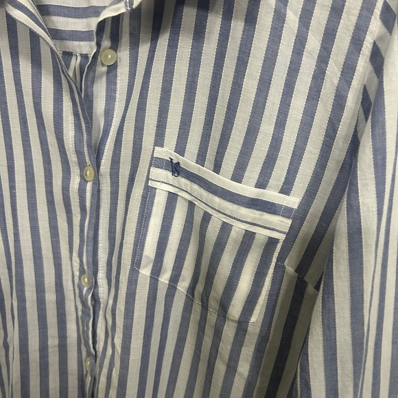 Excellent Condition Victoria's Secret size Large  Blue and White Stripe gown - Picture 6 of 11